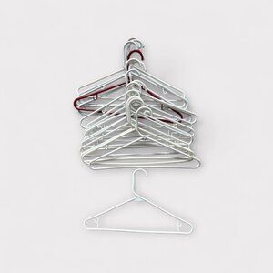 Plastic Clothes Hangers Lot Assorted White 1 Red Closet Storage Organization